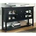 Walker Edison Furniture 52 In. Wood Console Table Tv Stand Black W52C4CTBL